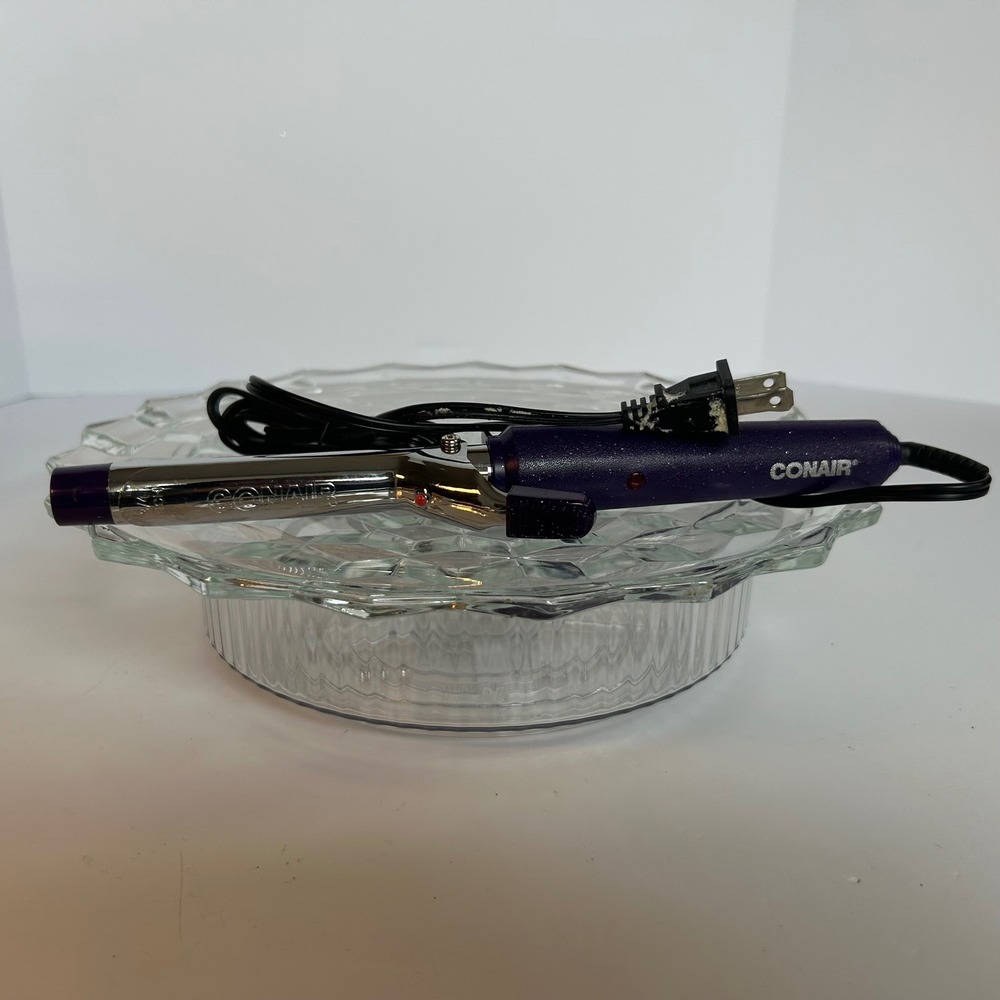 Conair 3/4 Inch Purple Chrome Curling Iron Hair‎ Styling Tool